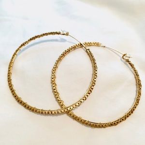 Sarah Briggs large gold hoops